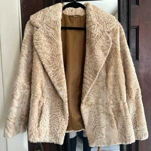 Vintage genuine afghan lamb Fur Coat